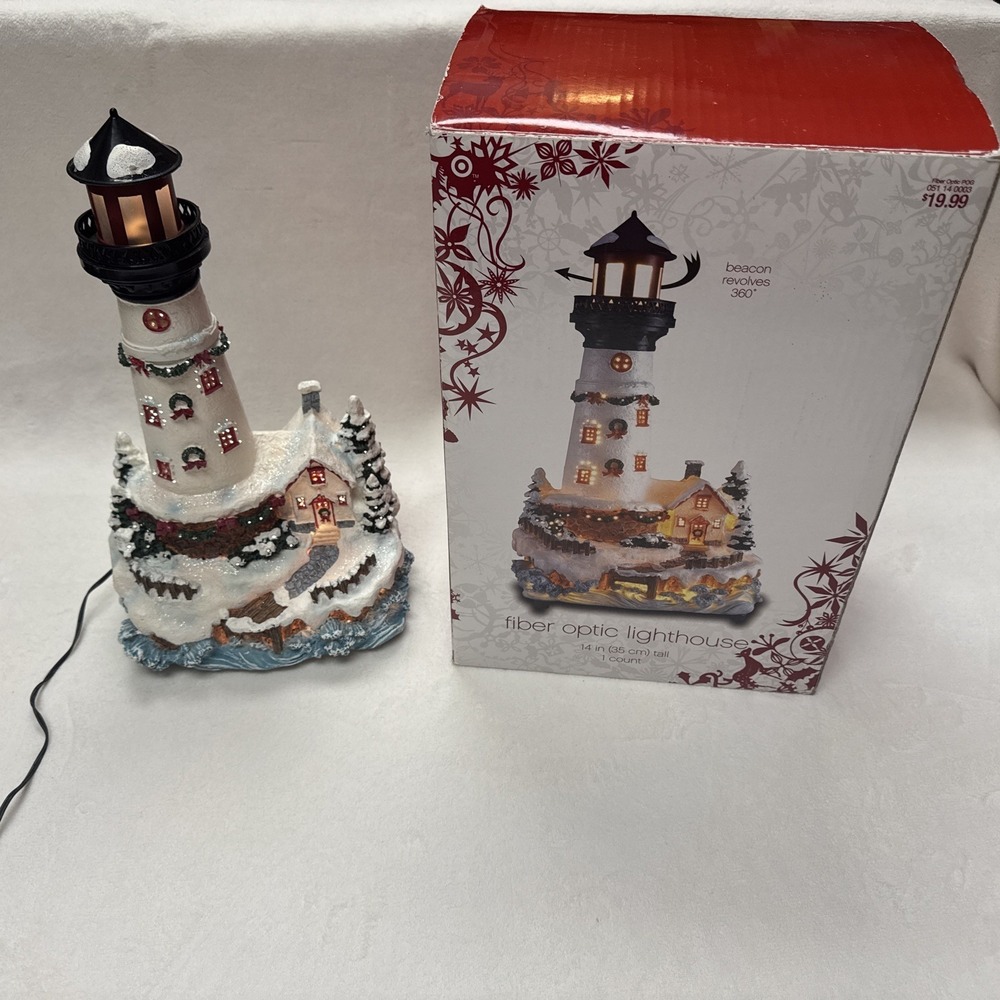 Holiday Lighthouse‎ 14" Revolving Beacon Color Changing Christmas 2005